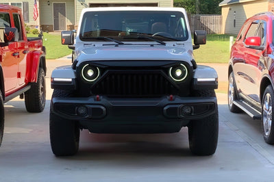ORACLE Lighting Oracle Oculus Bi-LED Projector Headlights for Jeep JL/Gladiator JT - Matte Black - 5500K - Lights
