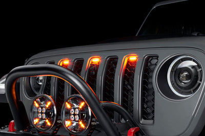 ORACLE Lighting Oracle Universal Pre-Runner Style LED Grill Light Kit (New Style) - Amber w/Clear Lens - Lights