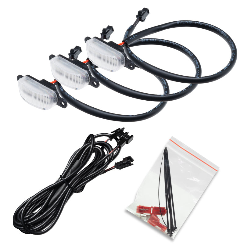 ORACLE Lighting Oracle Universal Pre-Runner Style LED Grill Light Kit (New Style) - Amber w/Clear Lens - Lights
