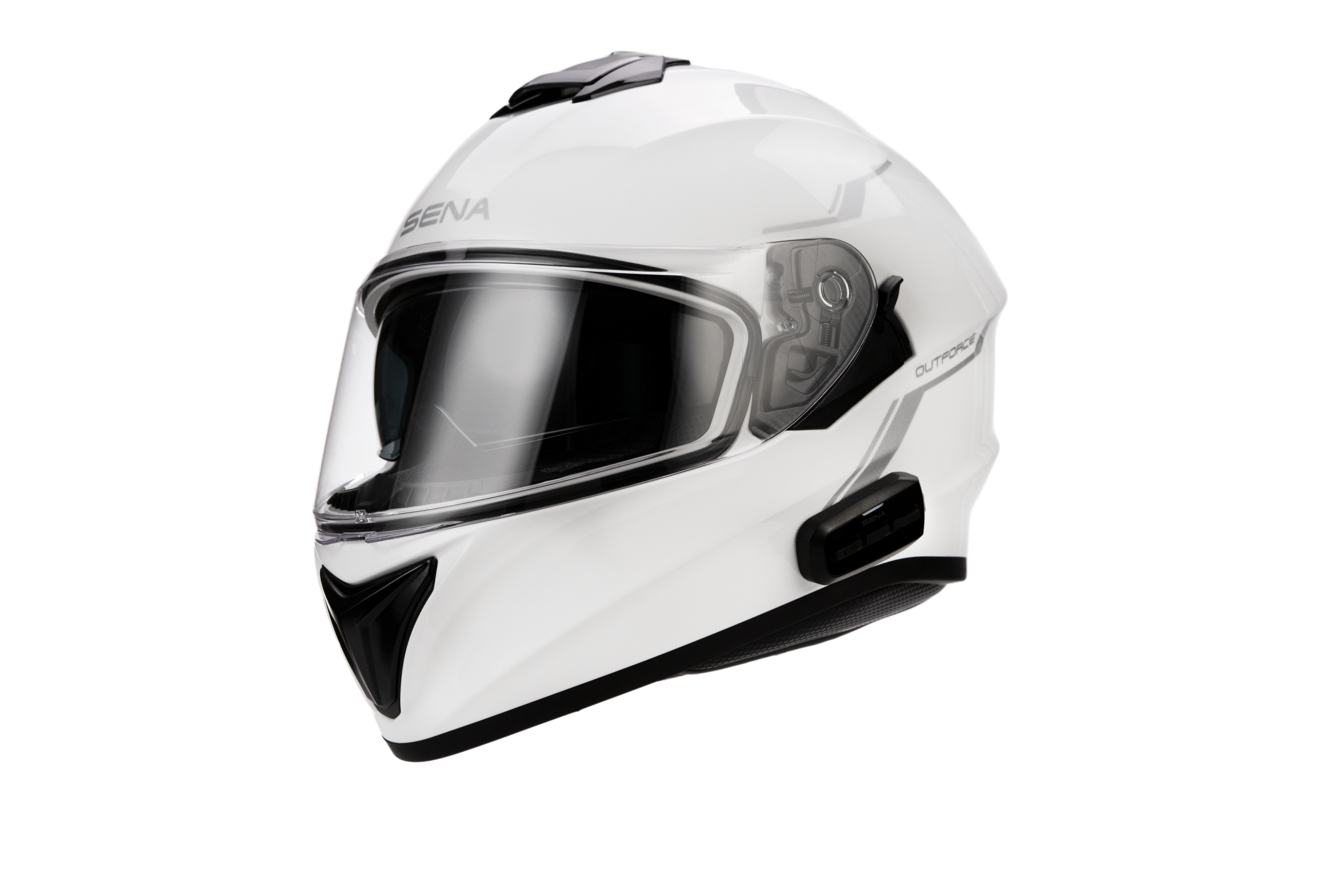 Sena Outforce Full Face Helmet Bluetooth Matte Black Xl - White / 2X-Large - Apparel Collection