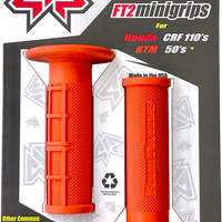 FOUR TWELVE Pee Wee / Pit Bike Mini Grips 7/8’’ (Orange) - Wheels