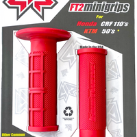 FOUR TWELVE Pee Wee / Pit Bike Mini Grips 7/8’’ (Red) - Wheels