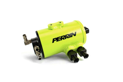 Perrin Performance 08-14 Subaru WRX/STI Air Oil Separator - Neon Yellow - Engine Components