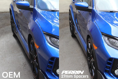 Perrin Performance 17-18 Honda Civic Type R 64.1mm Hub 5x120 27mm Wheel Spacers (One Pair) - and Tire Accessories