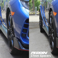 Perrin Performance 17-18 Honda Civic Type R 64.1mm Hub 5x120 27mm Wheel Spacers (One Pair) - and Tire Accessories