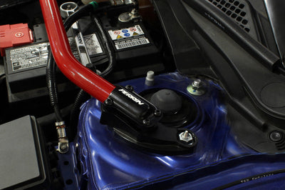 Perrin Performance Honda Civic Type R / Si Front Strut Brace - Glossy Red w/ Black Feet - Suspension