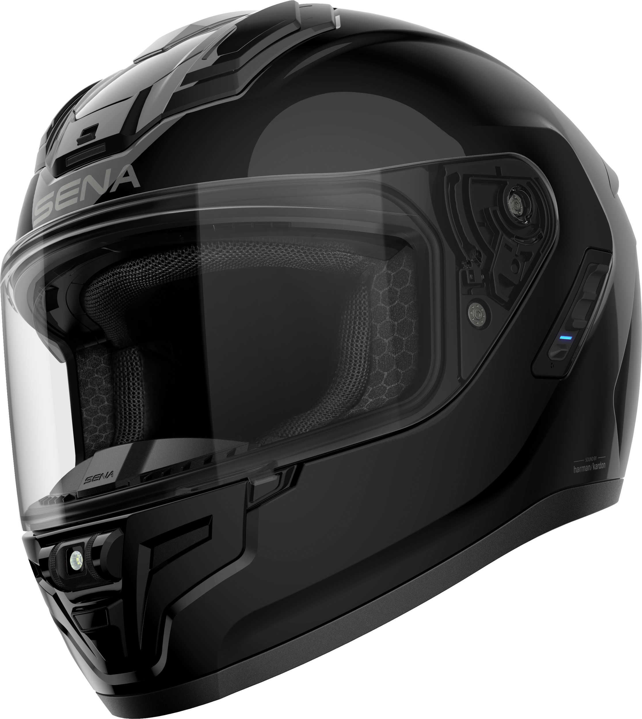 SENA Phantom Ff Mesh Com Helmet Glossy Black Xl - Helmets