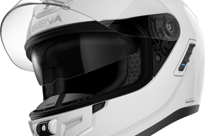 SENA Phantom Ff Mesh Com Helmet Glossy White Lg