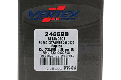 Vertex Piston Kit Cast 72.96/std Beta - Offroad Collection