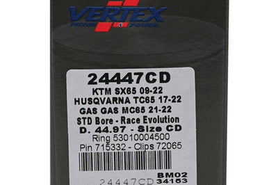 Vertex Piston Kit Cast Race Evolution 44.97/std Ktm / Husq / Gas - Offroad Collection
