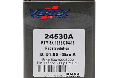Vertex Piston Kit Cast Race Evolution 51.95/stroker Ktm - Offroad Collection