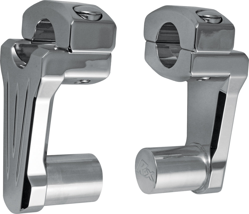 Rox Pivoting Handlebar Riser Chrome 2’’ Rise - Harddrive Products