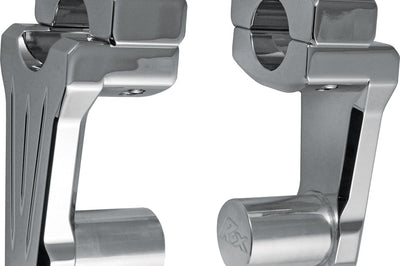 Rox Pivoting Handlebar Riser Chrome 2’’ Rise - Harddrive Products