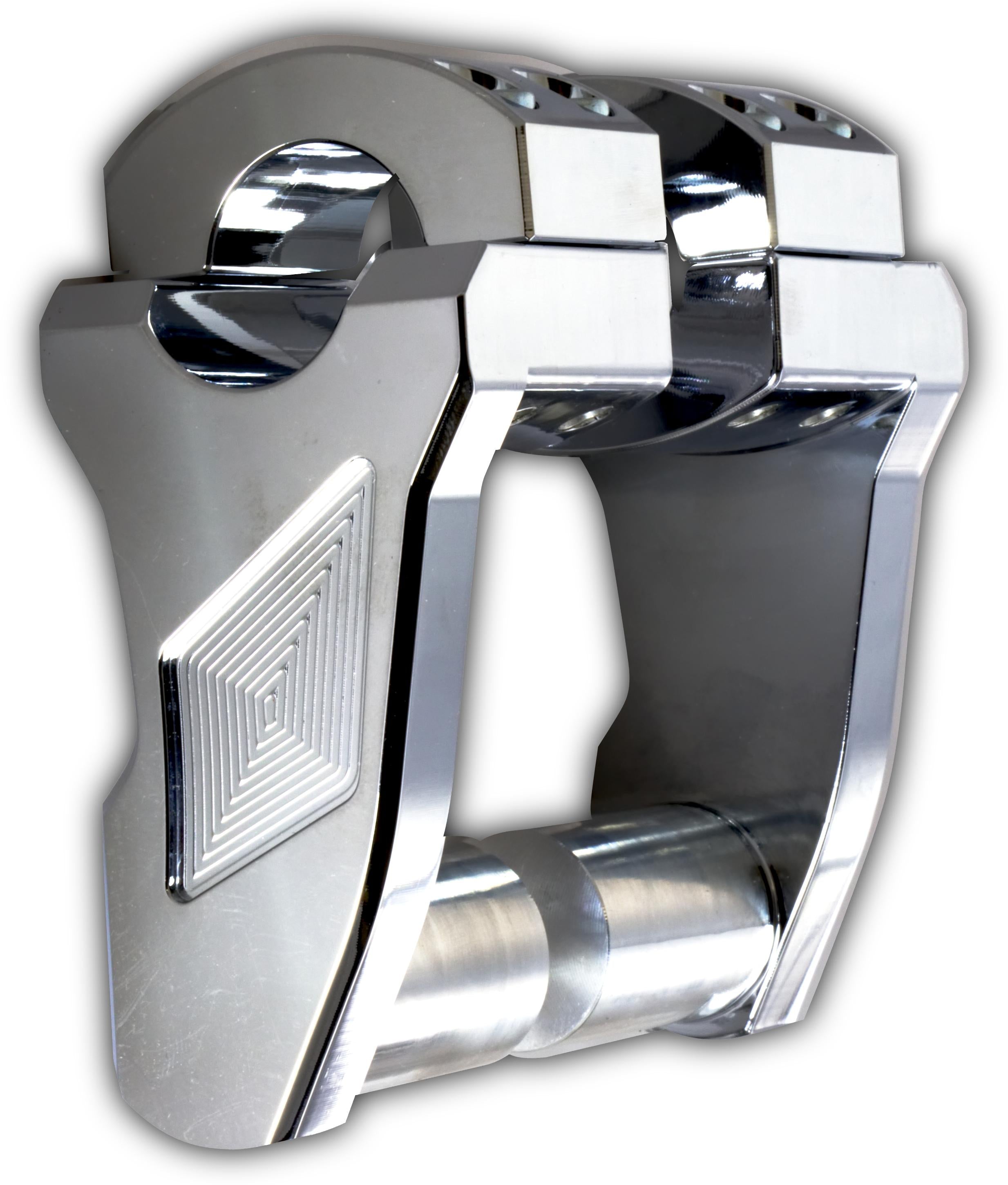 Rox Pivoting Handlebar Riser Chrome 3’’ Rise - Harddrive Products