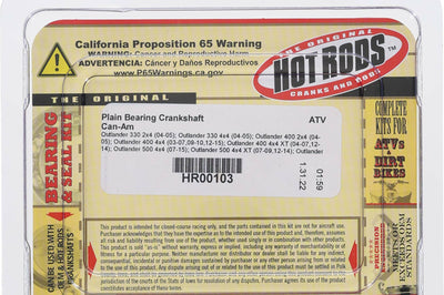 Hot Rods Plain Bearing Crankshaft - Atv Performance Products