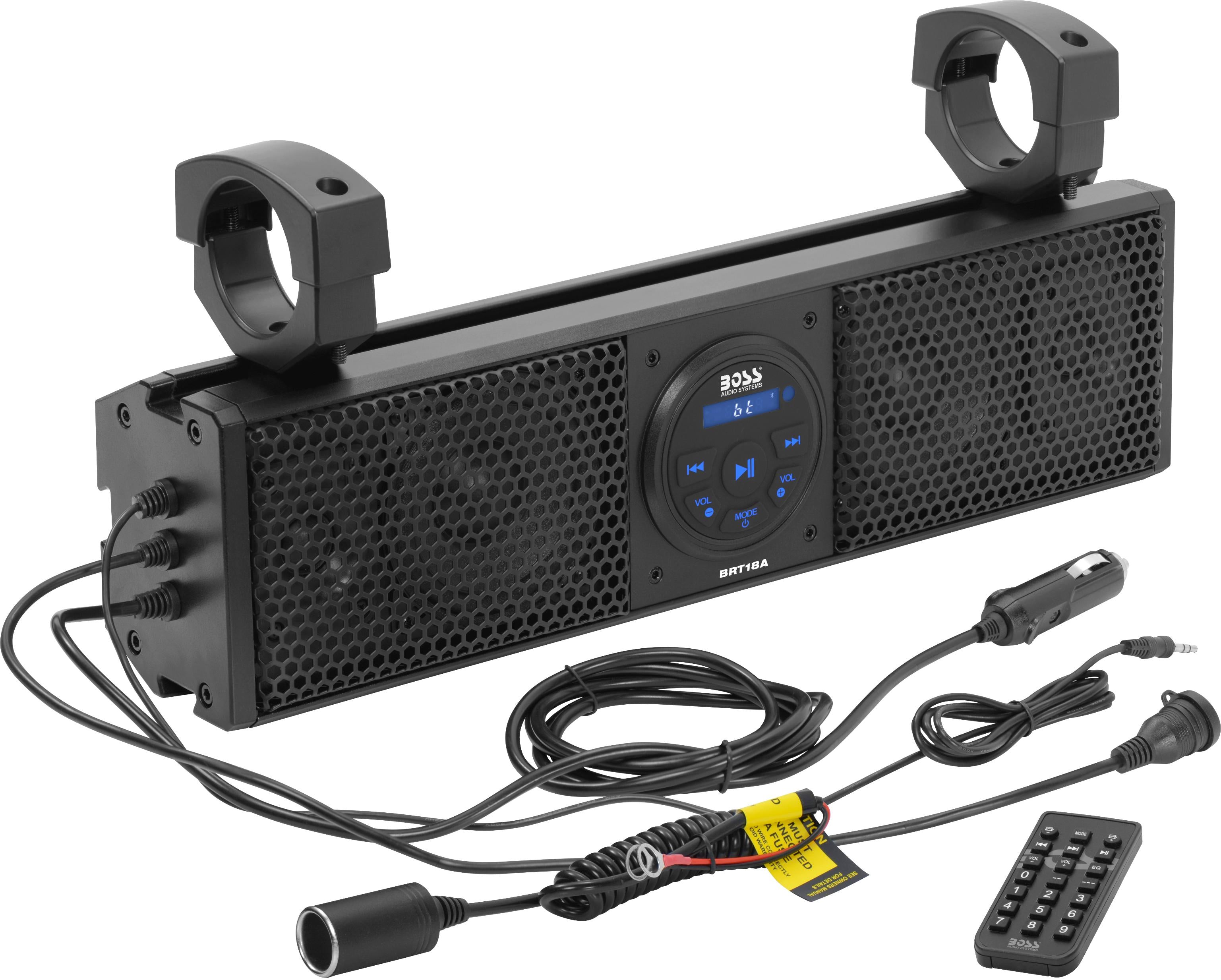 Boss Audio Plug N Play 18’’ Sound Bar 4 Speakers Fits 1.5-2’’ Bars - Atv Performance Products