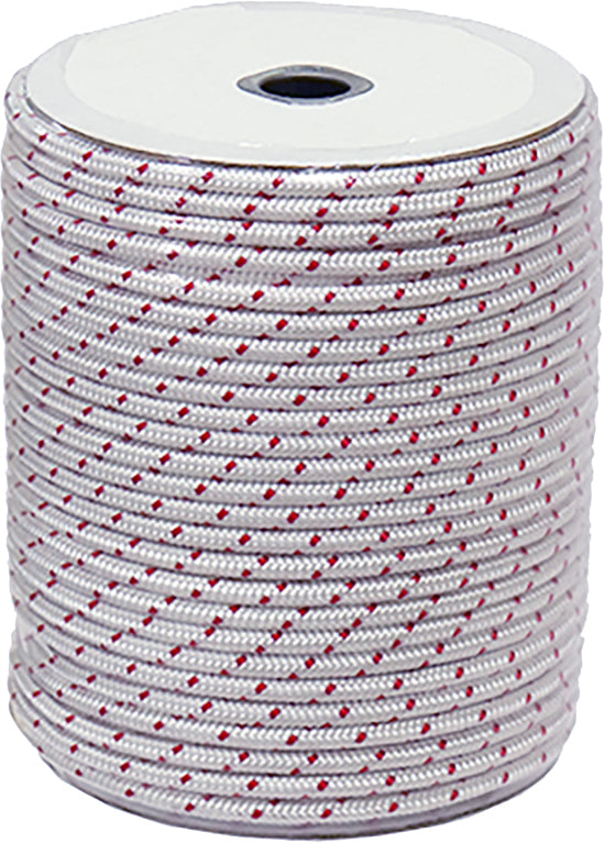 Sp1 Poly Starter Rope 4.5mm X 250’ Polyester White/red - White/Red - Snowmobile Collection