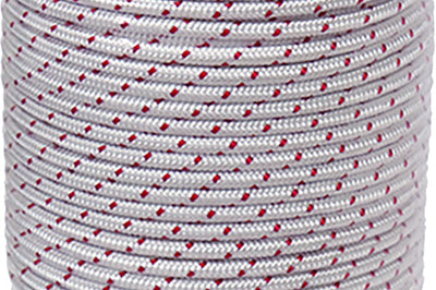 Sp1 Poly Starter Rope 4.5mm X 250’ Polyester White/red - White/Red - Snowmobile Collection