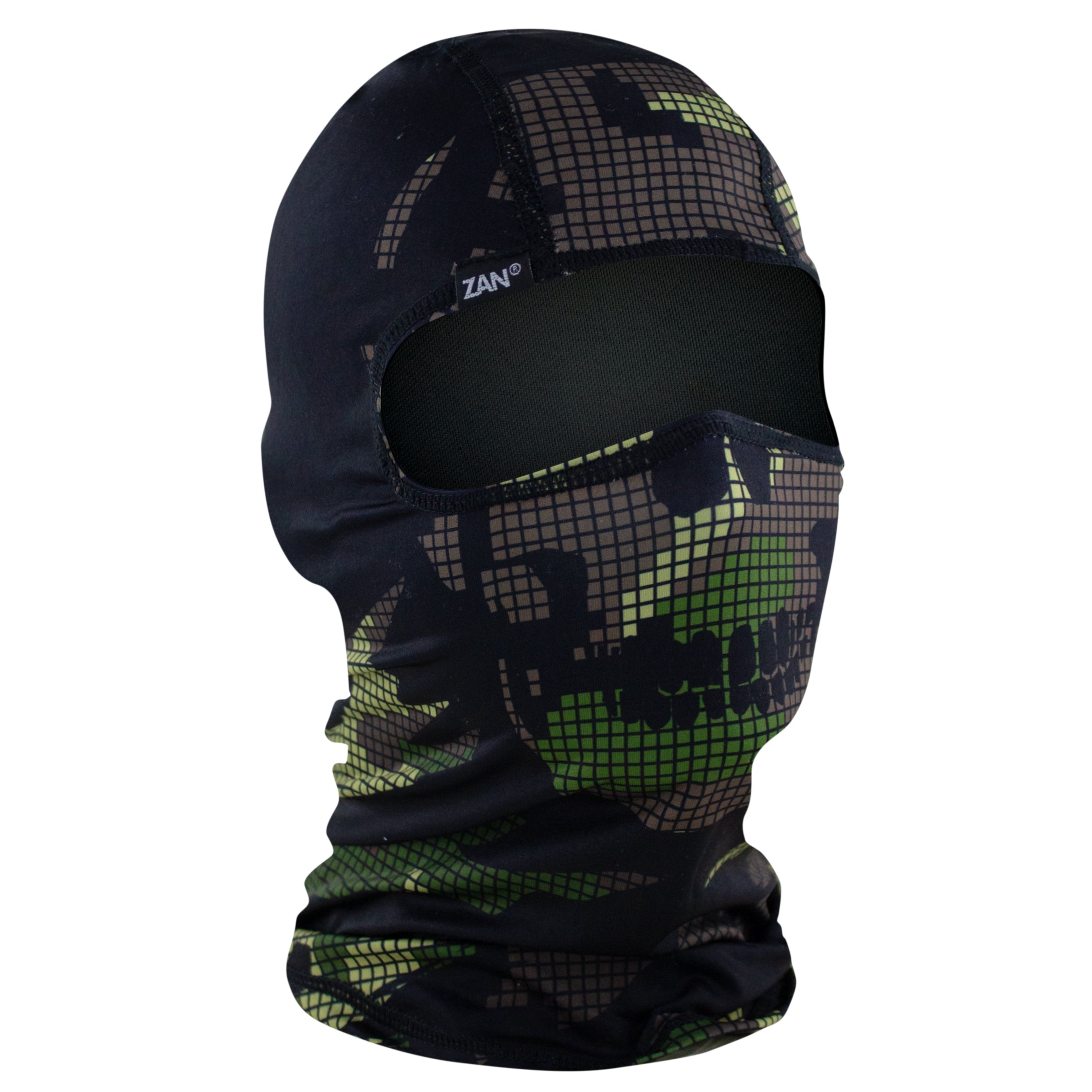 Zan Polyester Balaclava Digi Woodland Camo Skull - Harddrive Products