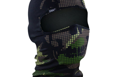 Zan Polyester Balaclava Digi Woodland Camo Skull - Harddrive Products