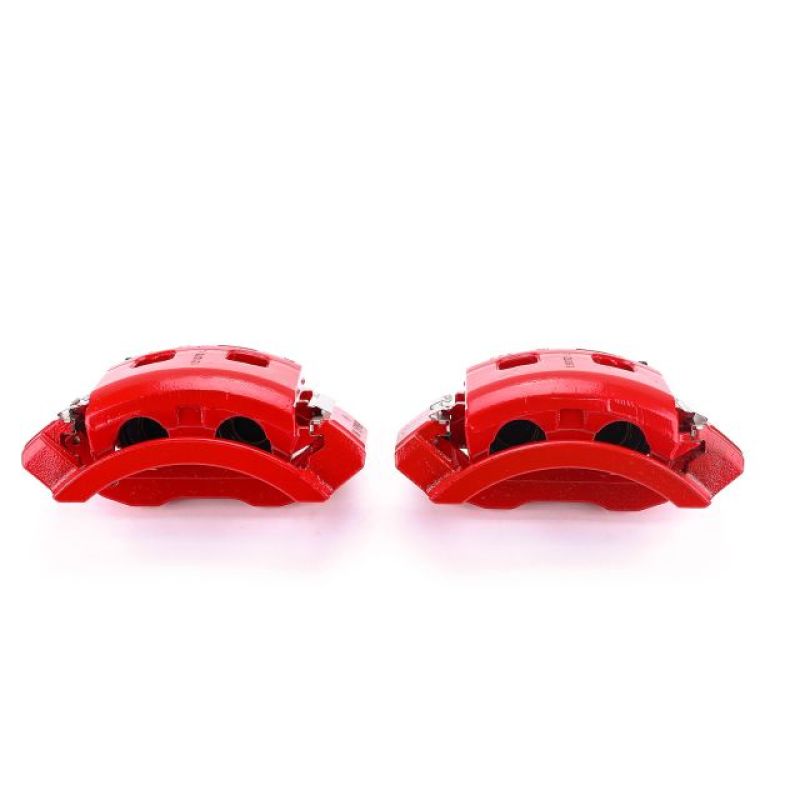 PowerStop Power Stop 00-01 Dodge Ram 1500 Front Red Calipers w/Brackets - Pair - Brakes Rotors & Pads