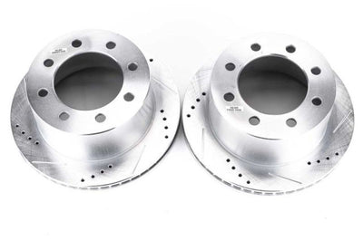 PowerStop Power Stop 00-02 Dodge Ram 2500 Rear Evolution Drilled & Slotted Rotors - Pair - Brakes Pads