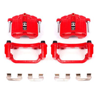 PowerStop Power Stop 00-03 Cadillac DeVille Rear Red Calipers w/Brackets - Pair - Brakes Rotors & Pads