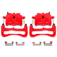 PowerStop Power Stop 00-04 Cadillac DeVille Front Red Calipers w/Brackets - Pair - Brakes Rotors & Pads