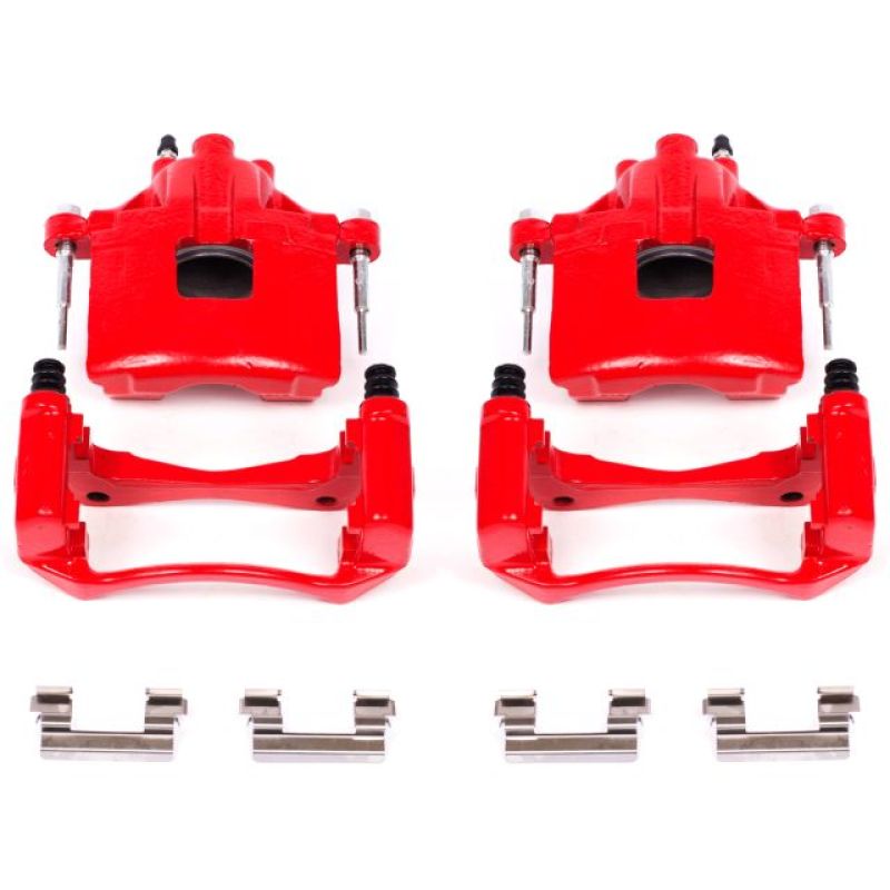PowerStop Power Stop 00-05 Buick LeSabre Front Red Calipers w/Brackets - Pair - Brakes Rotors & Pads
