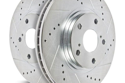 PowerStop Power Stop 00-05 Cadillac DeVille Front Evolution Drilled & Slotted Rotors - Pair - Brakes Pads