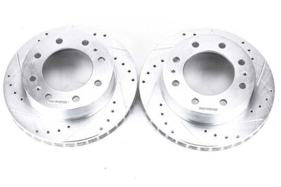 PowerStop Power Stop 00-05 Cadillac DeVille Front Evolution Drilled & Slotted Rotors - Pair - Brakes Pads