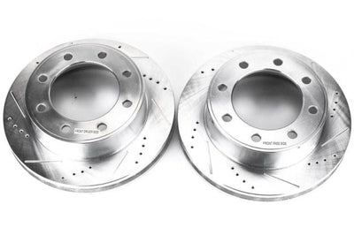 PowerStop Power Stop 00-05 Ford Excursion Front Evolution Drilled & Slotted Rotors - Pair - Brakes Pads