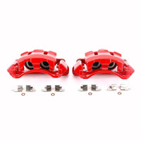 PowerStop Power Stop 00-05 Ford Excursion Front Red Calipers w/Brackets - Pair - Brakes Rotors & Pads