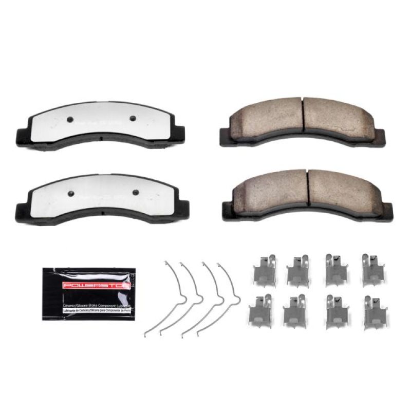 PowerStop Power Stop 00-05 Ford Excursion Front Z36 Truck & Tow Brake Pads w/Hardware - Brakes Rotors