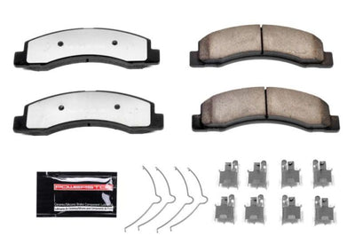 PowerStop Power Stop 00-05 Ford Excursion Front Z36 Truck & Tow Brake Pads w/Hardware - Brakes Rotors