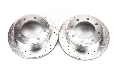 PowerStop Power Stop 00-05 Ford Excursion Rear Evolution Drilled & Slotted Rotors - Pair - Brakes Pads