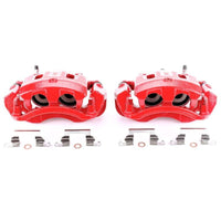 PowerStop Power Stop 00-05 Ford Excursion Rear Red Calipers w/Brackets - Pair - Brakes Rotors & Pads