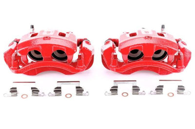 PowerStop Power Stop 00-05 Ford Excursion Rear Red Calipers w/Brackets - Pair - Brakes Rotors & Pads