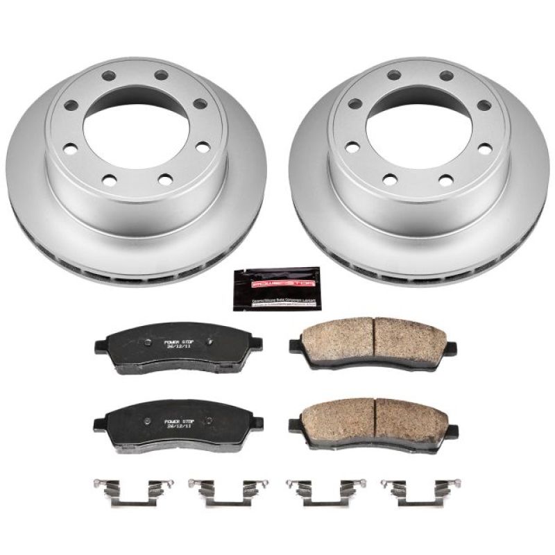 PowerStop Power Stop 00-05 Ford Excursion Rear Z17 Evolution Geomet Coated Brake Kit - Brakes Rotors & Pads