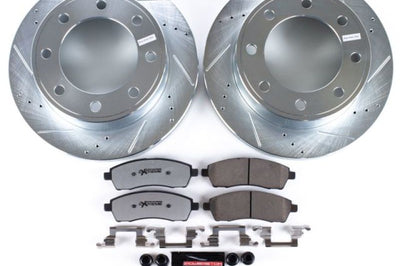 PowerStop Power Stop 00-05 Ford Excursion Rear Z36 Truck & Tow Brake Kit - Brakes Rotors Pads