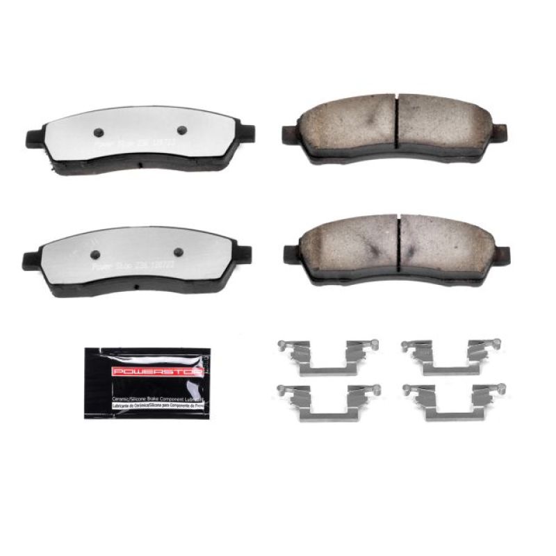PowerStop Power Stop 00-05 Ford Excursion Rear Z36 Truck & Tow Brake Pads w/Hardware - Brakes Rotors