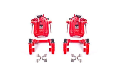 PowerStop Power Stop 00-06 Audi TT Quattro (w/Non Vented Rotors Only) Rear Red Calipers w/Brackets - Pair - Brakes &