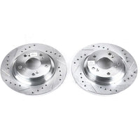 PowerStop Power Stop 00-09 Honda S2000 Rear Evolution Drilled & Slotted Rotors - Pair - Brakes Pads