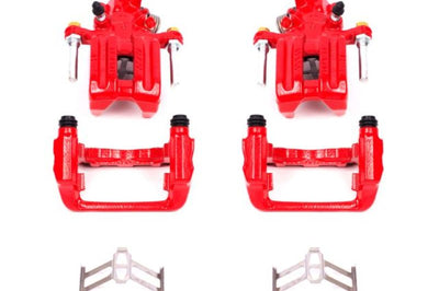 PowerStop Power Stop 00-09 Honda S2000 Rear Red Calipers w/Brackets - Pair - Brakes Rotors & Pads