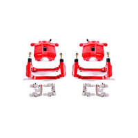 PowerStop Power Stop 01-03 Acura CL Front Red Calipers w/Brackets - Pair - Brakes Rotors & Pads