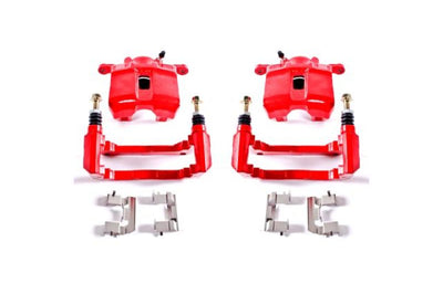 PowerStop Power Stop 01-03 Acura CL Front Red Calipers w/Brackets - Pair - Brakes Rotors & Pads
