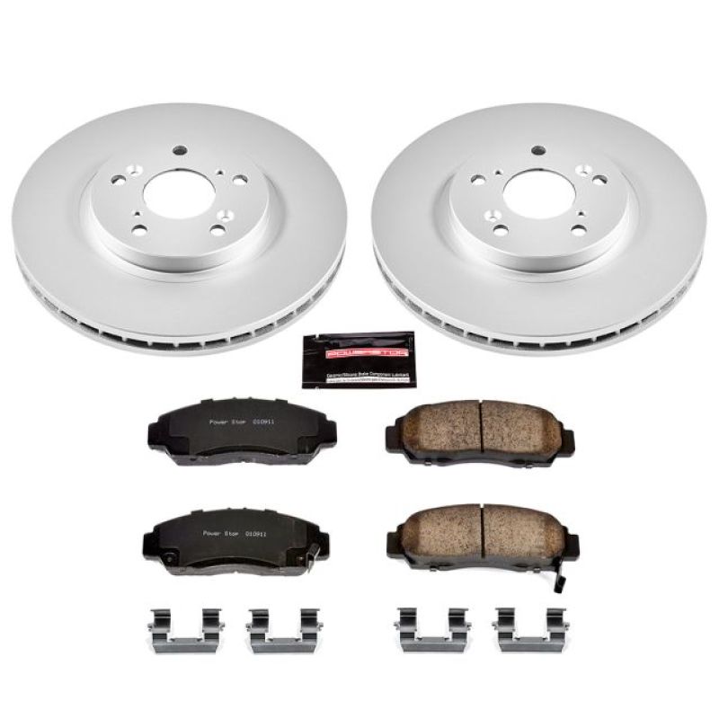 PowerStop Power Stop 01-03 Acura CL Front Z17 Evolution Geomet Coated Brake Kit - Brakes Rotors & Pads