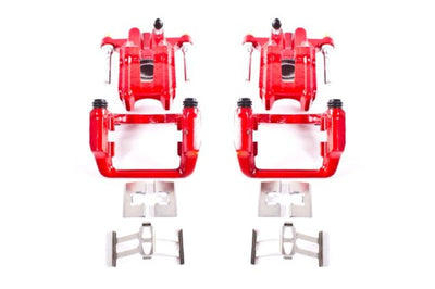 PowerStop Power Stop 01-03 Acura CL Rear Red Calipers w/Brackets - Pair - Brakes Rotors & Pads