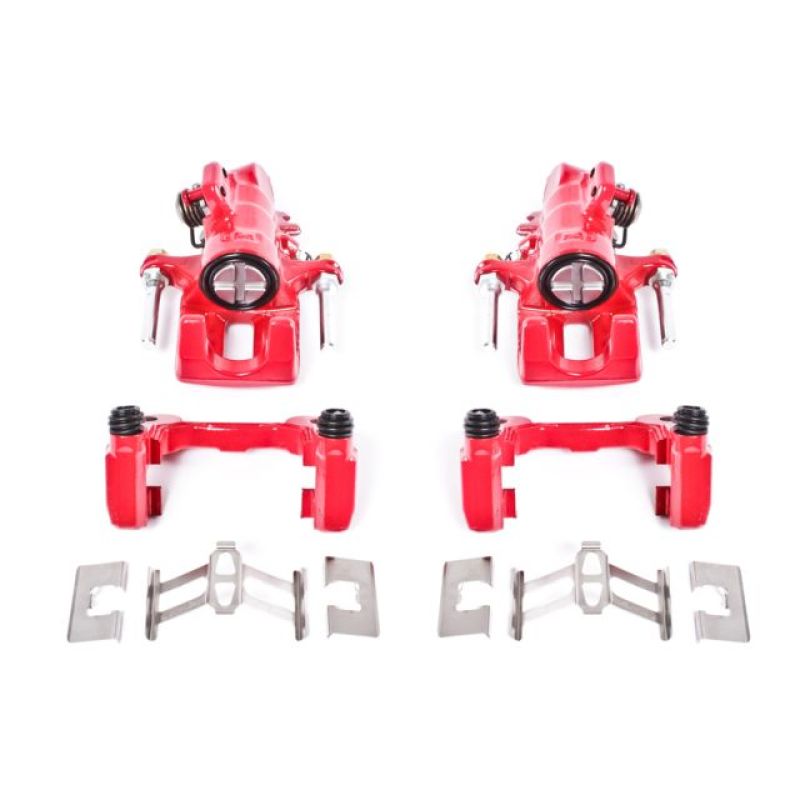 PowerStop Power Stop 01-05 Acura EL Rear Red Calipers w/Brackets - Pair - Brakes Rotors & Pads