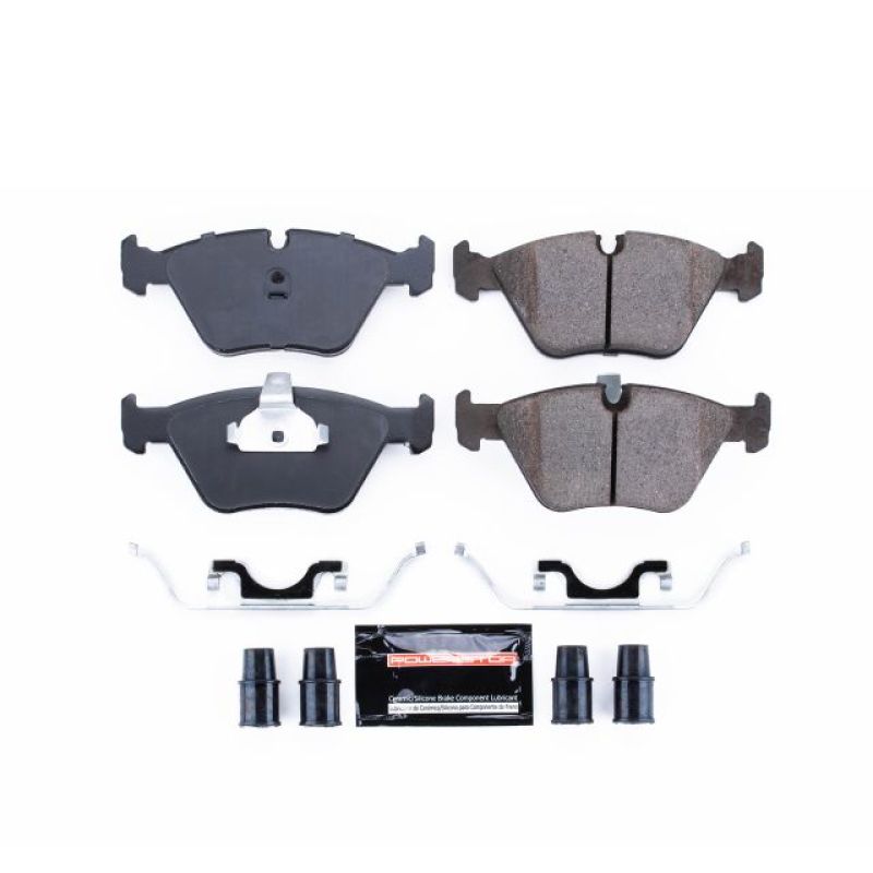PowerStop Power Stop 01-05 BMW 525i Front Z23 Evolution Sport Brake Pads w/Hardware - Brakes Rotors &